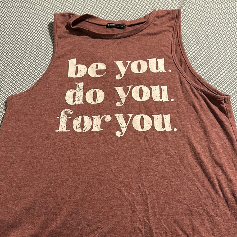 Burnt orange/brown workout tank top